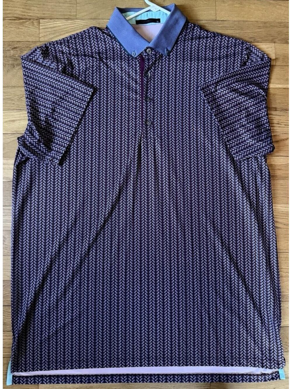 XL - Men - GREYSON Purple Patterned Polo Shirt (NWOT)